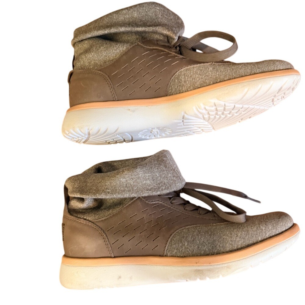 UGG Women's Gray‎ Fold-Over Cuff Sneakers Boots Size 5 - Picture 7 of 8